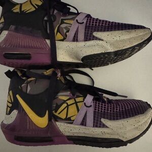 Nike Kids Purple and Yellow Sneakers